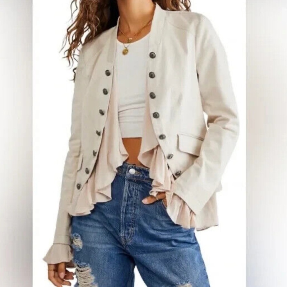 Free People ruffles romance jacket